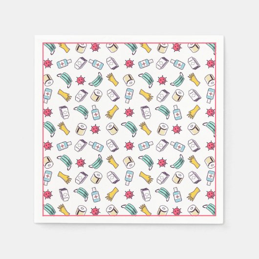 pandemisch patroon servet (Voorkant)