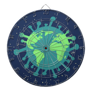 Pandemisch (virusdeeltjes) (virale infectie) dartbord