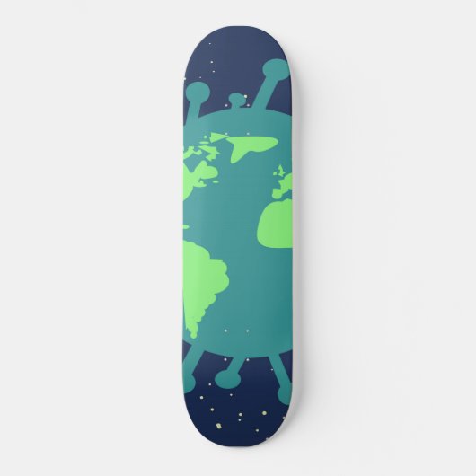 Pandemisch (virusdeeltjes) (virale infectie) skateboard (Voorkant)