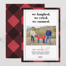 Pandemische kerstkaart, zoomkerstkaart kaart