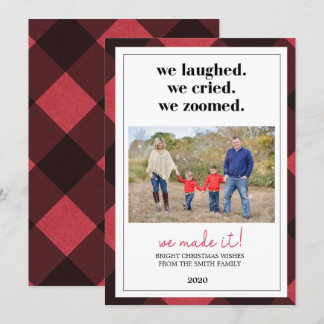 Pandemische kerstkaart, zoomkerstkaart kaart