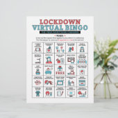 Pandemische Quarantine Bingo Lockdown Activities (Staand voorkant)