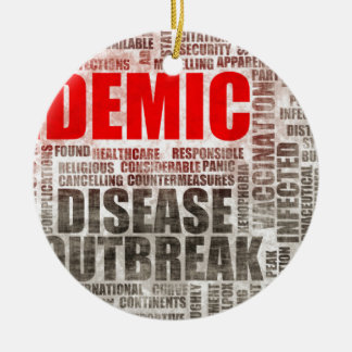 Pandemische ziekte Epidemie op een wereldwijd mond Keramisch Ornament