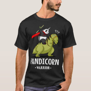 Pandicorn Panda rijdt op T-Rex Dinosaurus T-shirt