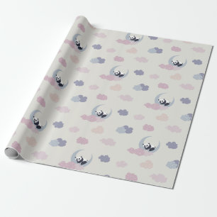 Pandische kudde en moon cadeaupapier