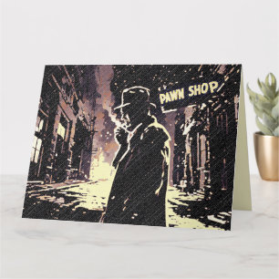 Pandjeshuis Retro Stedelijke Gritty Pop Art Stijl Kaart