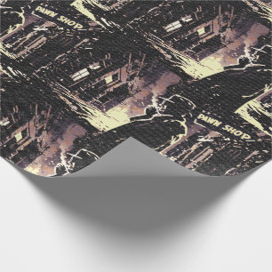Pandjeshuis Retro Stedelijke Ruwheid Pop Art Stijl Cadeaupapier