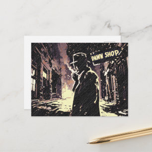Pandjeshuis Retro Stijl Gritty Urbane 40-er Stijl Briefkaart
