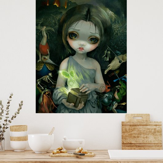 Pandora ART PRINT Big Eyes Art Pandora's Box (Keuken)