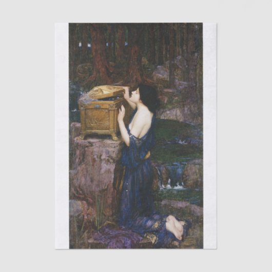 Pandora, by John William Waterhouse Decoupage Tissuepapier (Voorkant)
