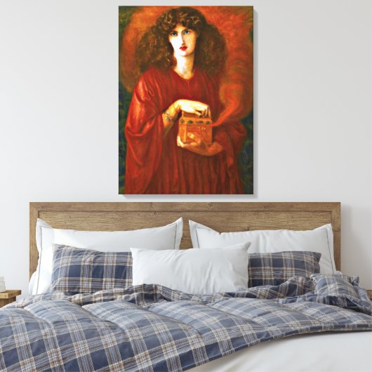Pandora - Dante Gabriel Rosetti schilderij Canvas Afdruk (Insitu (Slaapkamer))