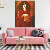 Pandora - Dante Gabriel Rosetti schilderij Canvas Afdruk (Insitu (Woonkamer))