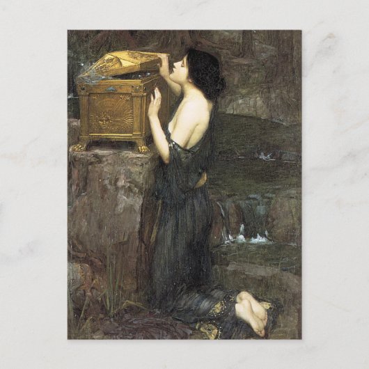 Pandora, door John William Waterhouse, 1896 Briefkaart (Voorkant)