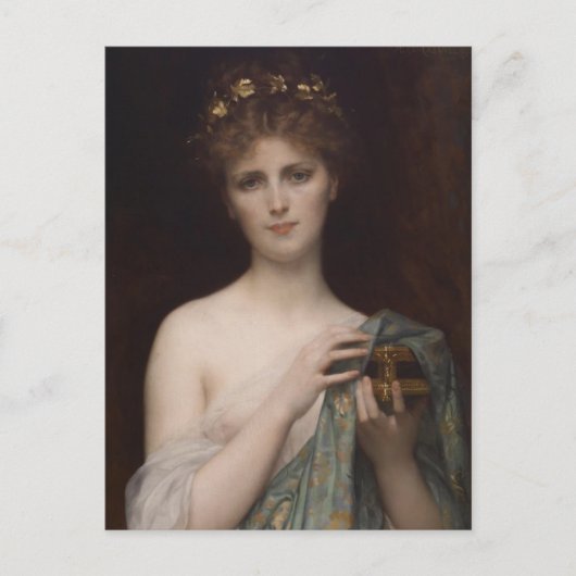 Pandora en de doos briefkaart (Voorkant)