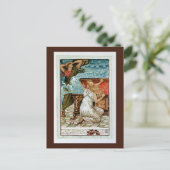 Pandora opent de doos briefkaart (Staand voorkant)