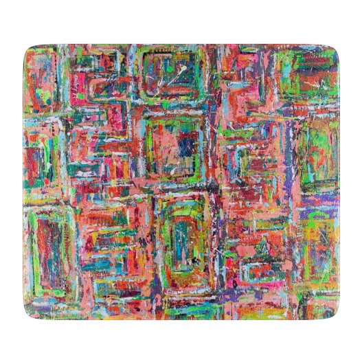 Pandora's Box 6 x 7 Deco glazen snijplank (Voorkant)