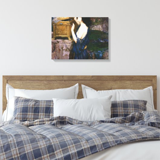 Pandora's Box - John William Waterhouse Canvas Afdruk (Insitu (Slaapkamer))