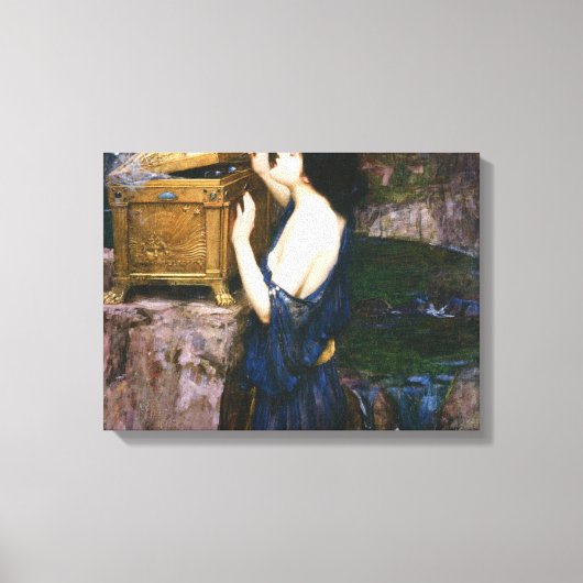 Pandora's Box - John William Waterhouse Canvas Afdruk (Voorkant)