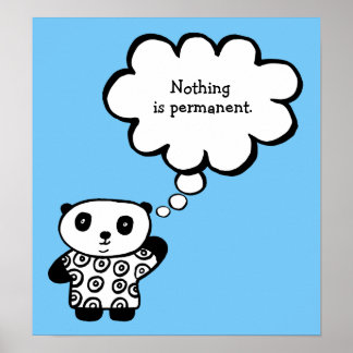 Pandy de Panda Boeddhistische Permanente Quote Poster