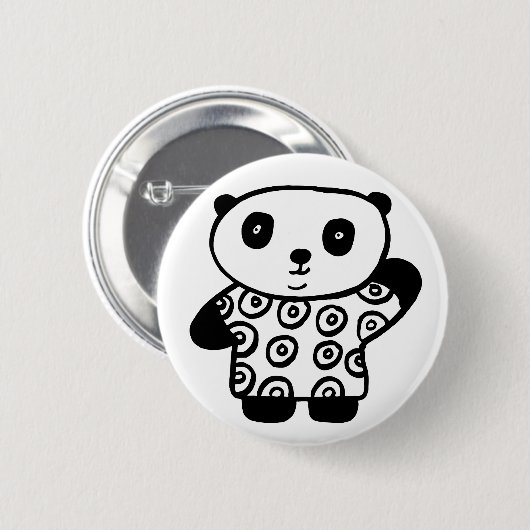 Pandy de Panda Ronde Button 5,7 Cm (Voorkant /achterkant)