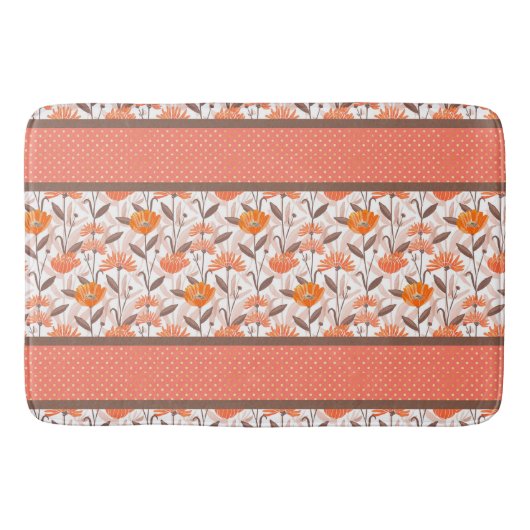  paneel Koraal en Oranje Badmat (Voorkant)