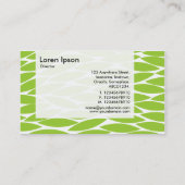 Panel - Abstracte bladeren - Martian Green Visitekaartje (Achterkant)