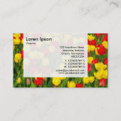 Panel - Red and Yellow Tulips Visitekaartje (Achterkant)