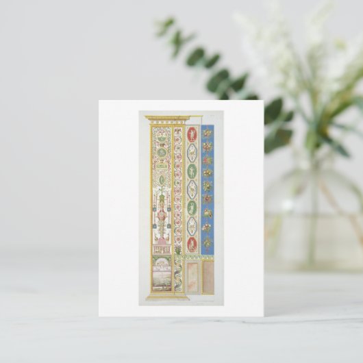 Panel van Raphael Loggia bij het Vaticaan, engr Briefkaart (Staand voorkant)