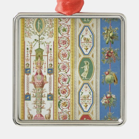 Panel van Raphael Loggia bij het Vaticaan, engr Metalen Ornament (Voorkant)