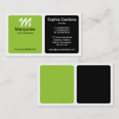 Panelen - Groen, Zwart en Wit Visitekaartje (Voorkant / Achterkant)