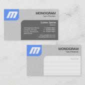 Panels MonoGram v2 - Babyblauw en grijs Visitekaartje (Voorkant / Achterkant)