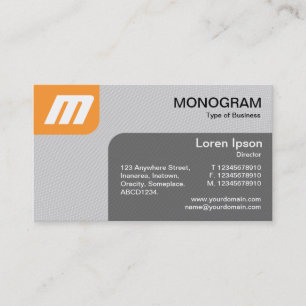Panels MonoGram v2 - Lt Oranje en grijs Visitekaartje