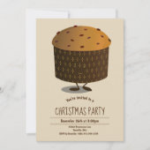 Panettone Caractère Noël Fête Invitation (Devant)