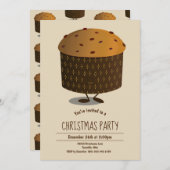 Panettone Caractère Noël Fête Invitation (Devant / Derrière)