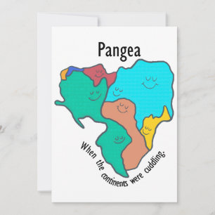 Pangea Continents Cuddling Multicolor Kaart