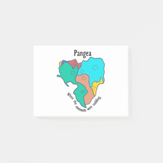 Pangea Continents Cuddling Multicolor Post-it® Notes (Voorkant)