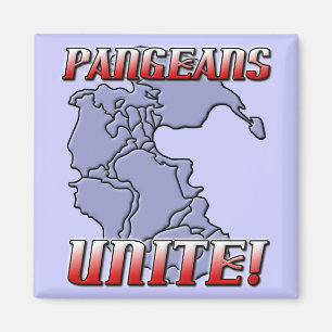 Pangea Verenigt Geografie Magneet