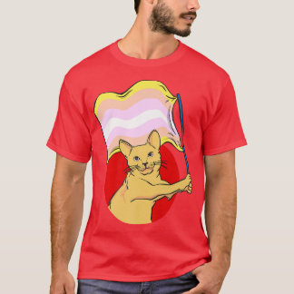 Pangender Flag Cat seual Identity Nonbinary Love T-shirt