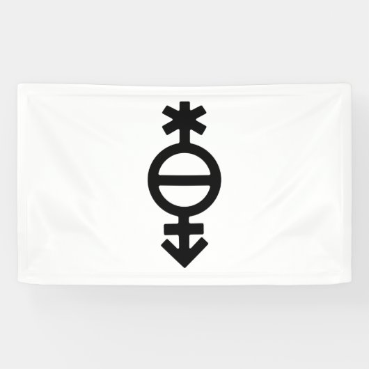 Pangender-gendersymbool Spandoek (Horizontaal)