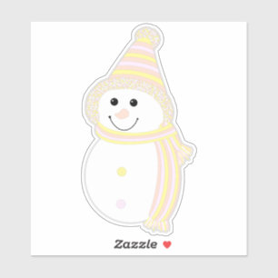 Pangender Pride Snowman Snowperson Flag Sticker