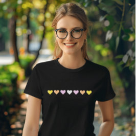 Pangender vlag Pixel hart T-shirt