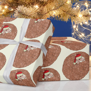Pangolin Bedreigd Dier Kerst  Cadeaupapier