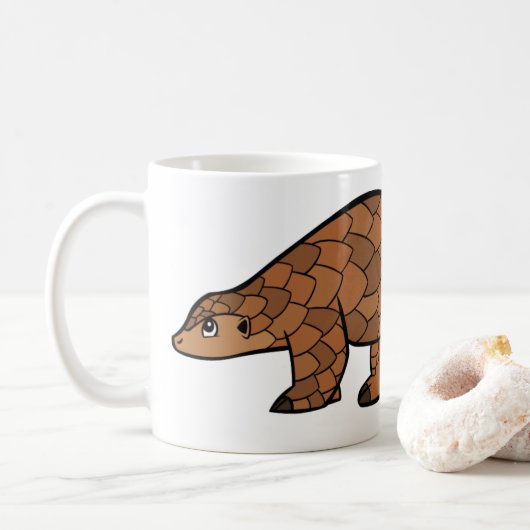 Pangolin bedreigde soorten koffiemok (Met donut)