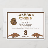 Pangolin Birthday Uitnodiging (Voorkant)