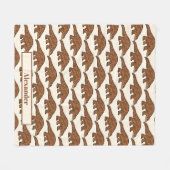 Pangolin Cute Brown met de naam Fleece Blanket (Voorkant (Horizontaal))