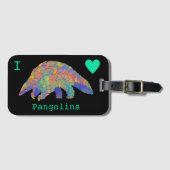 Pangolin Cute Colorful Endangered Animal Bagagelabel (Voorkant (horizontaal))