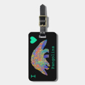 Pangolin Cute Colorful Endangrenary Animal Luggabl Bagagelabel (Voorkant verticaal)