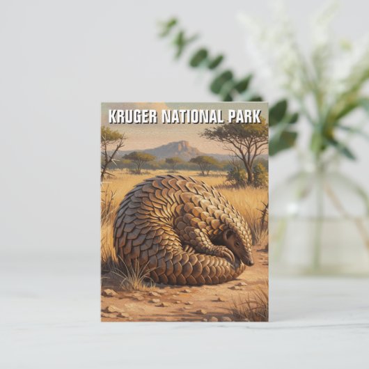 Pangolin in het Kruger National Park in Zuid-Afrik Briefkaart (Staand voorkant)