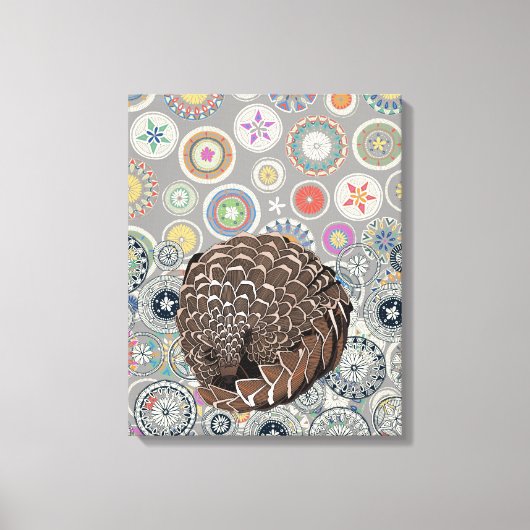 pangolin mandala canvas afdruk (Voorkant)
