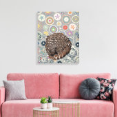 pangolin mandala canvas afdruk (Insitu (Woonkamer))